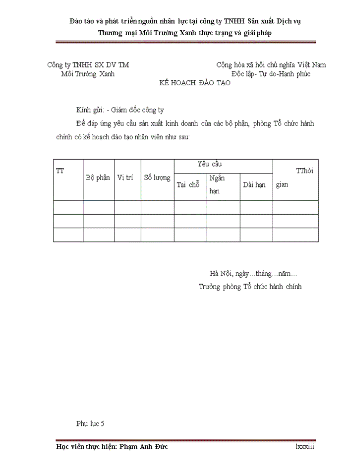 image for page Đào tạo và phát triển nguồn nhân lực tại Công ty TNHH Sản xuất Dịch vụ Thương mại Môi Trường Xanh thực trạng và giải pháp
