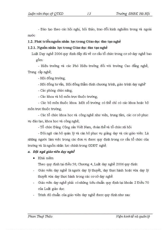 image for page Phân tích thực trạng và đề xuất giải pháp nhằm phát triển nguồn nhân lực cho Trường Cao đẳng nghề KTCN Việt Nam – Hàn Quốc giai đoạn 2012 - 2017.