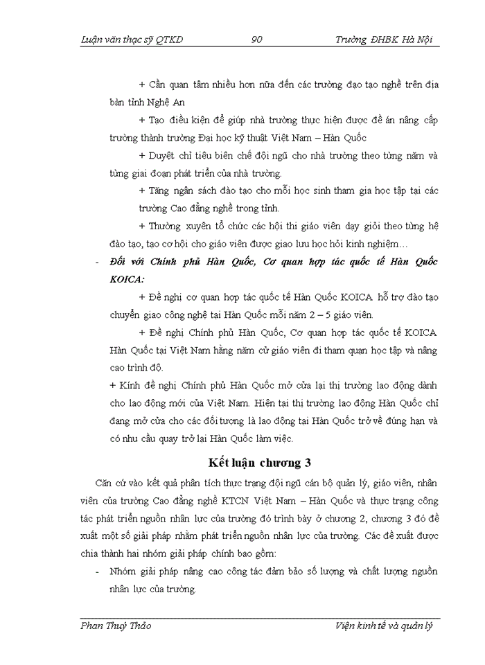 image for page Phân tích thực trạng và đề xuất giải pháp nhằm phát triển nguồn nhân lực cho Trường Cao đẳng nghề KTCN Việt Nam – Hàn Quốc giai đoạn 2012 - 2017.