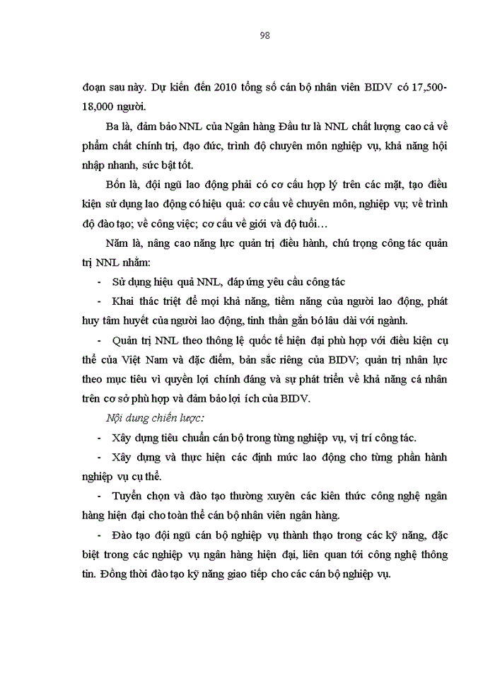 image for page Quá trình đào tạo và phát triển nguồn nhân lực của Ngân hàng Đầu tư và Phát triển Việt Nam (1995 – 2005):  Thực trạng, kinh nghiệm và giải pháp