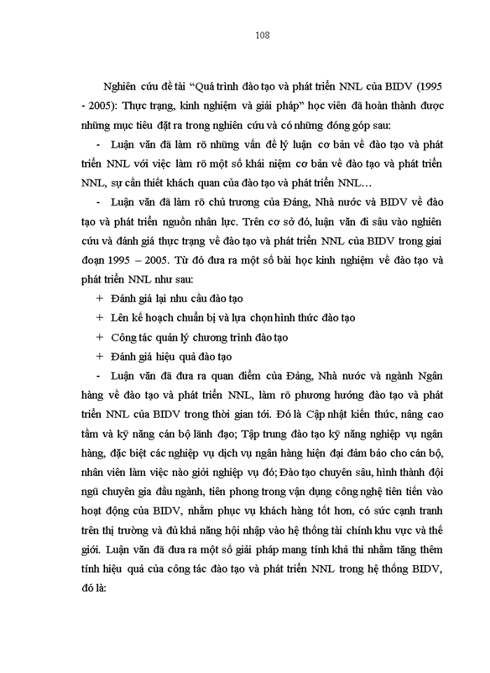 image for page Quá trình đào tạo và phát triển nguồn nhân lực của Ngân hàng Đầu tư và Phát triển Việt Nam (1995 – 2005):  Thực trạng, kinh nghiệm và giải pháp