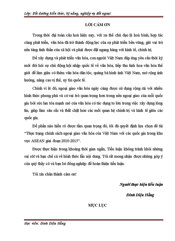 image for page Thực trạng chính sách ngoại giao văn hóa của Việt Nam với các quốc gia trong khu vực ASEAN giai đoạn 2010-2015