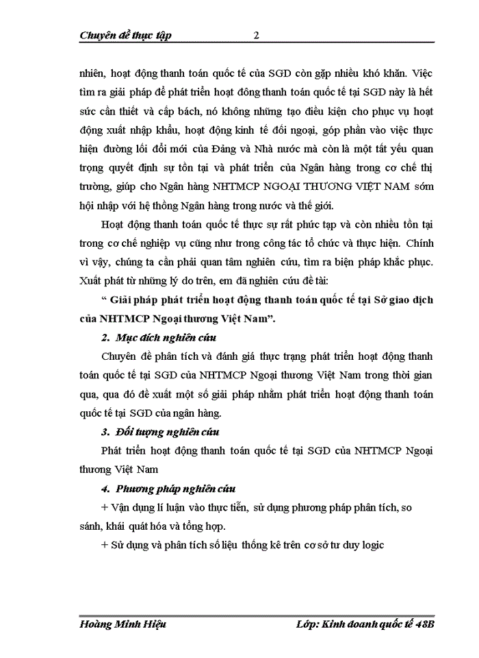 image for page Giải pháp phát triển hoạt động thanh toán quốc tế tại Sở giao dịch của NHTMCP Ngoại thương Việt Nam