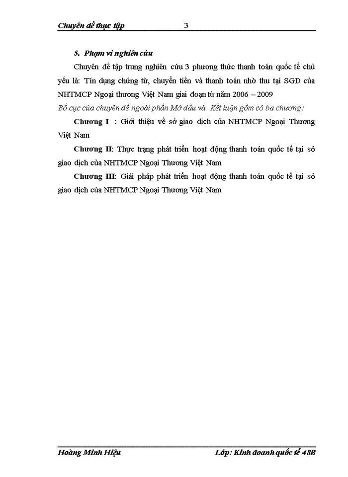 image for page Giải pháp phát triển hoạt động thanh toán quốc tế tại Sở giao dịch của NHTMCP Ngoại thương Việt Nam