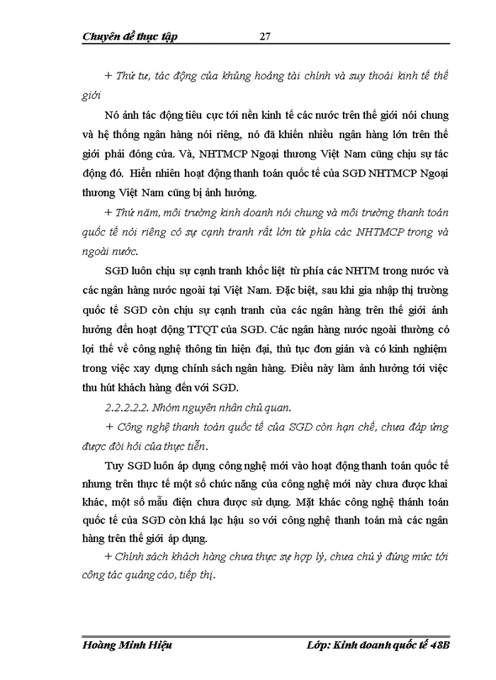 image for page Giải pháp phát triển hoạt động thanh toán quốc tế tại Sở giao dịch của NHTMCP Ngoại thương Việt Nam