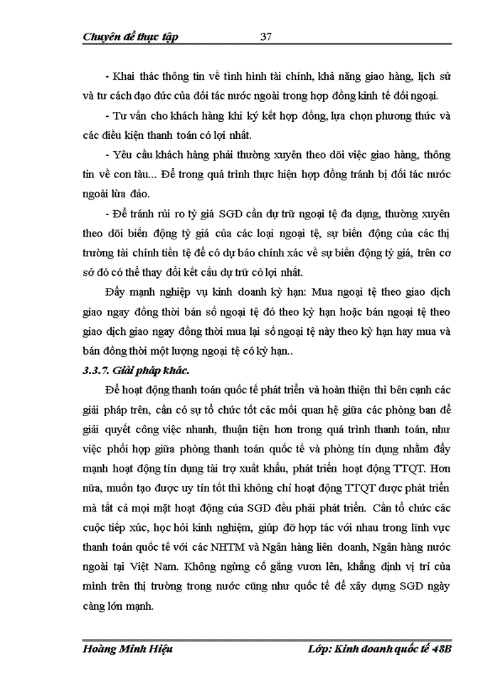 image for page Giải pháp phát triển hoạt động thanh toán quốc tế tại Sở giao dịch của NHTMCP Ngoại thương Việt Nam
