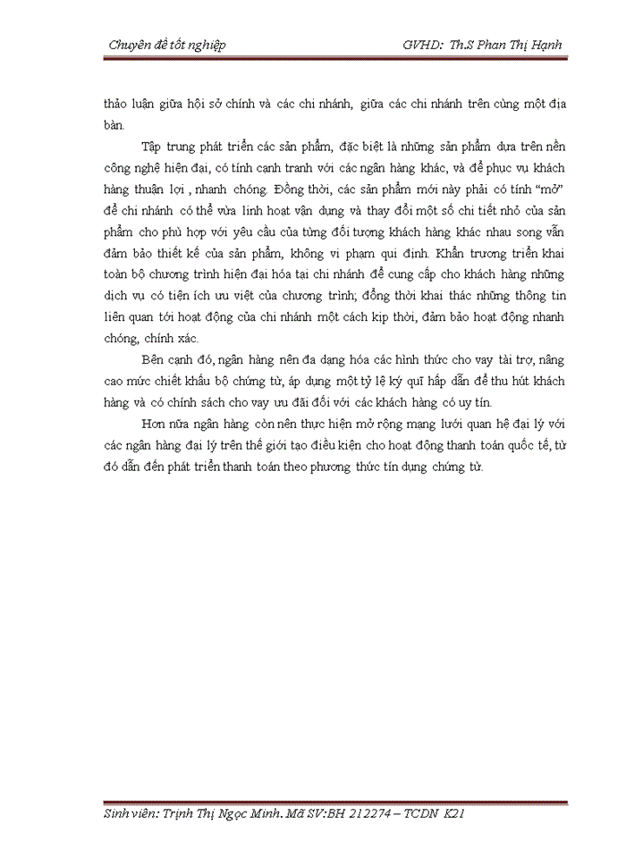 image for page Phát triển hoạt động thanh toán quốc tế theo phương thức tín dụng chứng từ tại ngân hàng đầu tư và phát triển Việt Nam chi nhánh Quang Trung