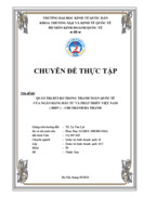 Quản trị rủi ro trong thanh toán quốc tế tại Ngân hàng Đầu tư và Phát triển Việt Nam ( BIDV )  – Chi nhánh Hà Thành