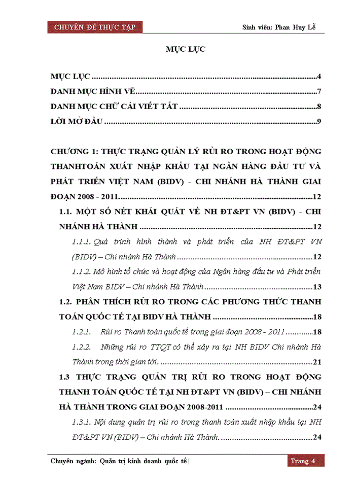 image for page Quản trị rủi ro trong thanh toán quốc tế tại Ngân hàng Đầu tư và Phát triển Việt Nam ( BIDV )  – Chi nhánh Hà Thành