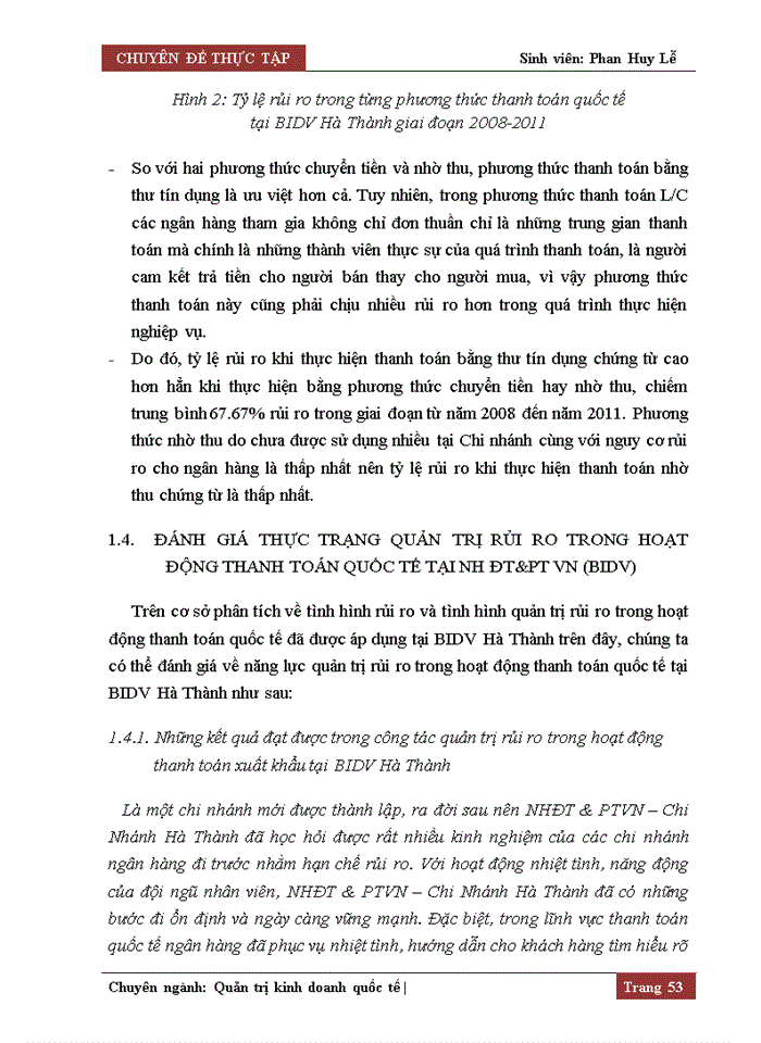 image for page Quản trị rủi ro trong thanh toán quốc tế tại Ngân hàng Đầu tư và Phát triển Việt Nam ( BIDV )  – Chi nhánh Hà Thành