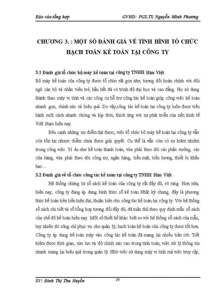 image for page Một số đánh giá về tình hình tổ chức hạch toán kế toán tại công ty