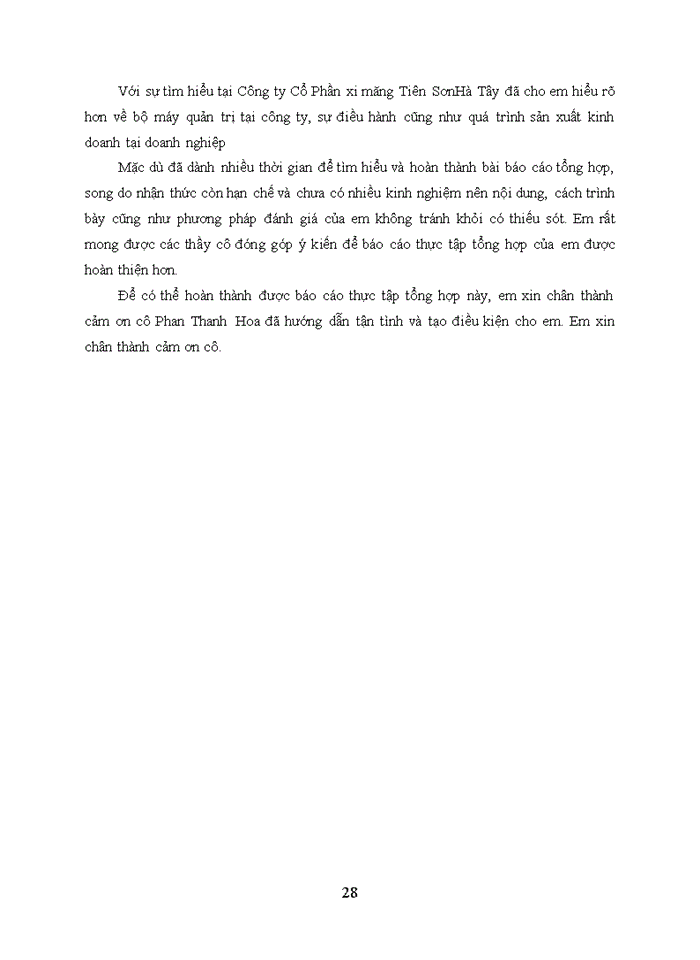 image for page Vấn đề về sản xuất xi măng công Ty cổ phần xi măng Tiên Sơn Hà Tây