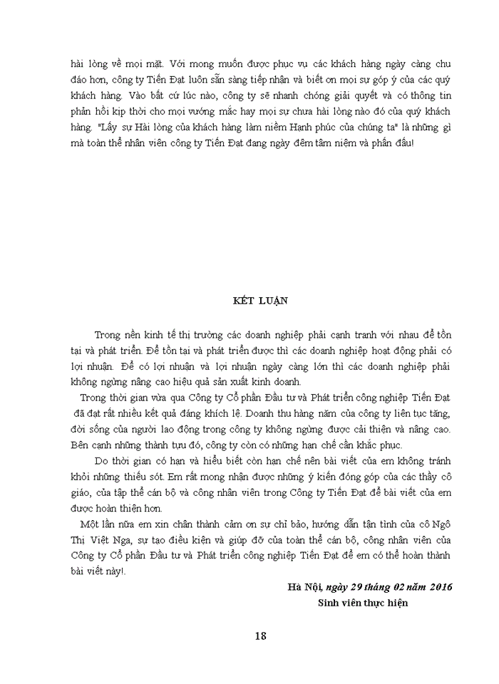 image for page Phương hướng và mục tiêu của công ty Cổ phần Đầu tư và Phát triển công nghiệp Tiến Đạ