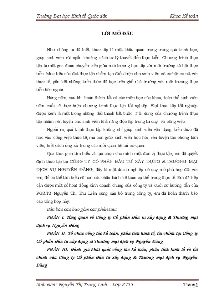image for page Báo cáo thực tập tại công ty cổ phần đầu tư xây dựng & thương mại dịch vụ Nguyễn Đăng