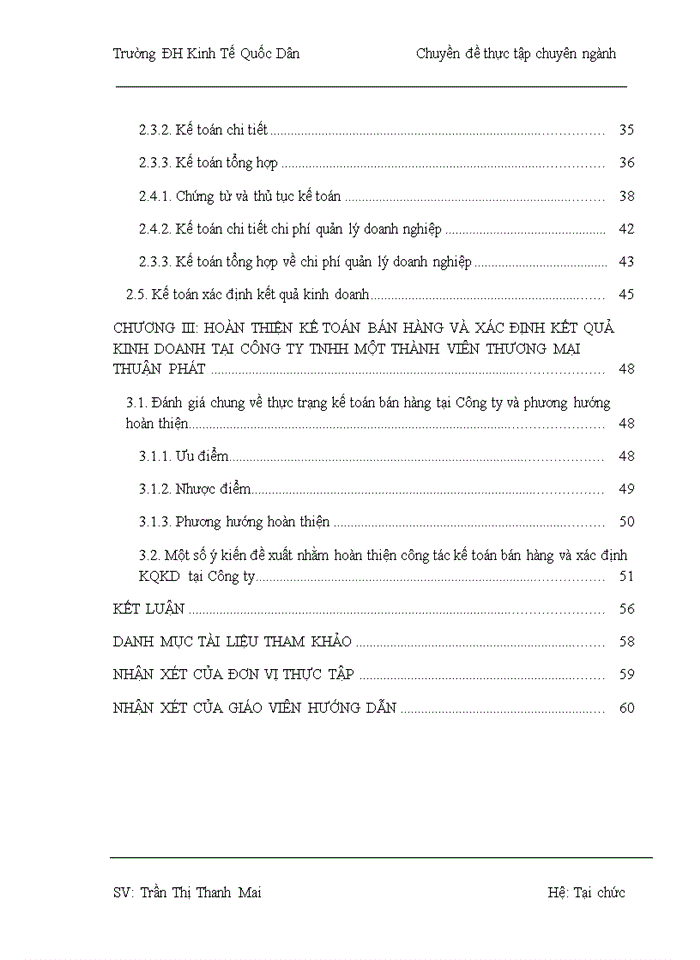 image for page Hoàn thiện kế toán bán hàng và xác định kết quả kinh doanh tại Công ty TNHH MTV Thương Mại Thuận Phát