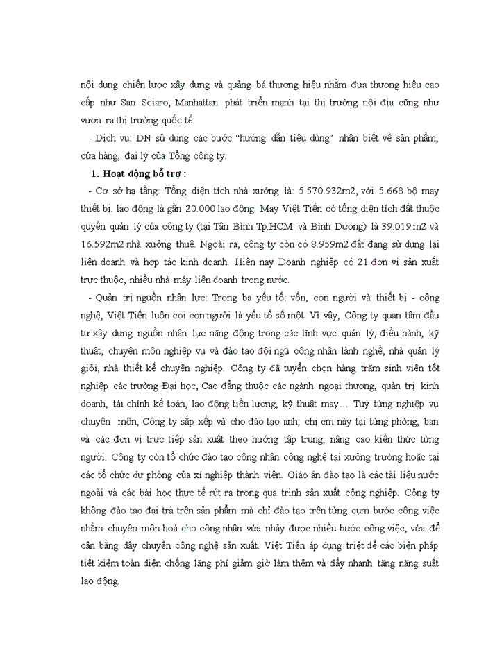 image for page Chiến lược kinh doanh của công  ty cổ phần may Việt Tiến