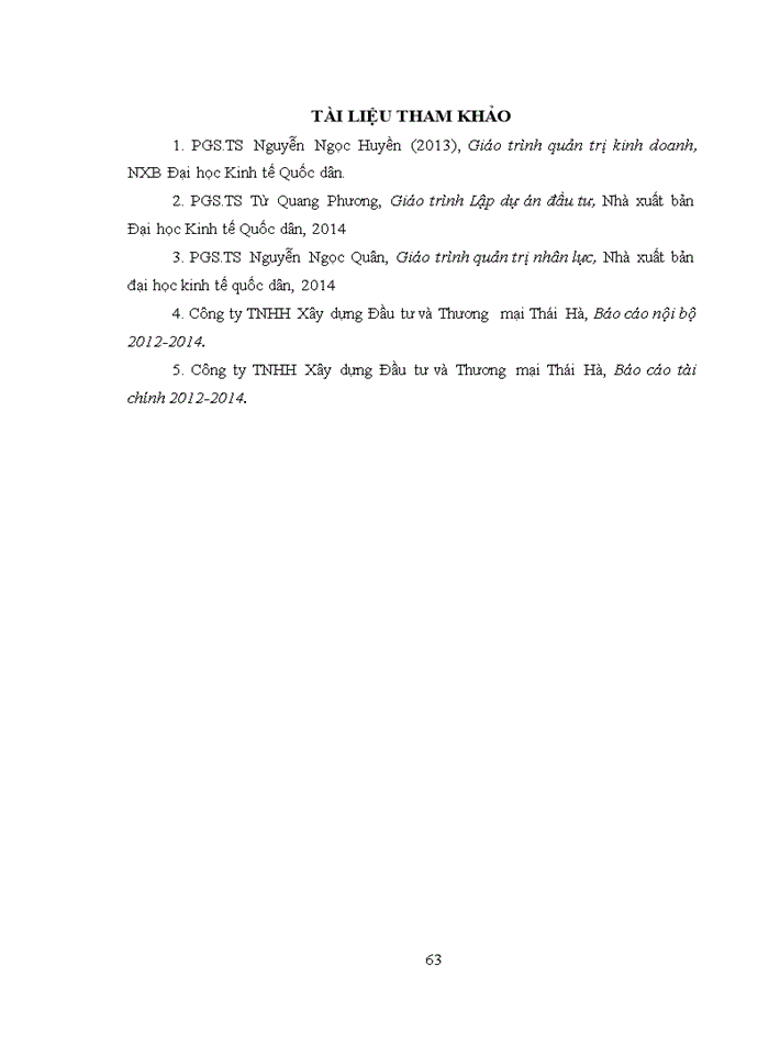 image for page Nâng cao khả năng thắng thầu tại Công ty TNHH Xây dựng Đầu tư và Thương  mại Thái Hà