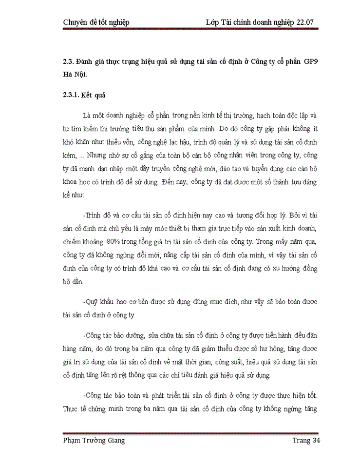 image for page Nâng cao hiệu quả sử dụng tài sản cố định tại Công ty Cổ phần GP9 Hà Nội