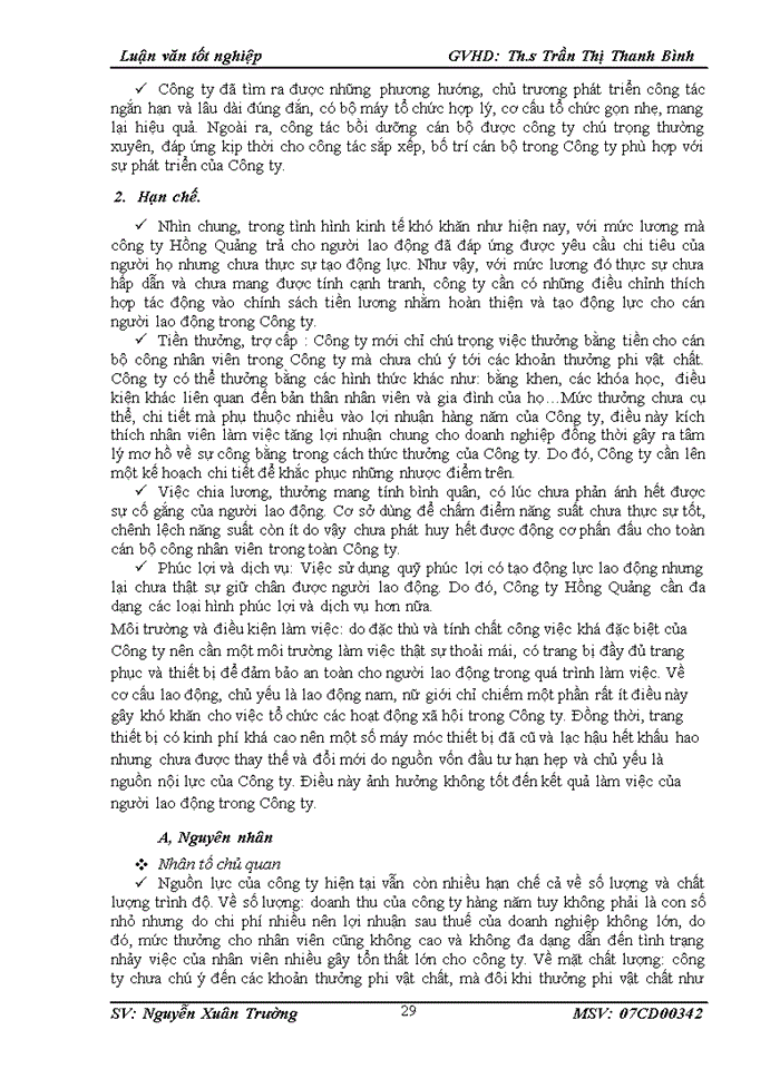 image for page Hoàn thiện công tác tạo động lực cho người lao động tại công ty TNHH Hồng Quảng