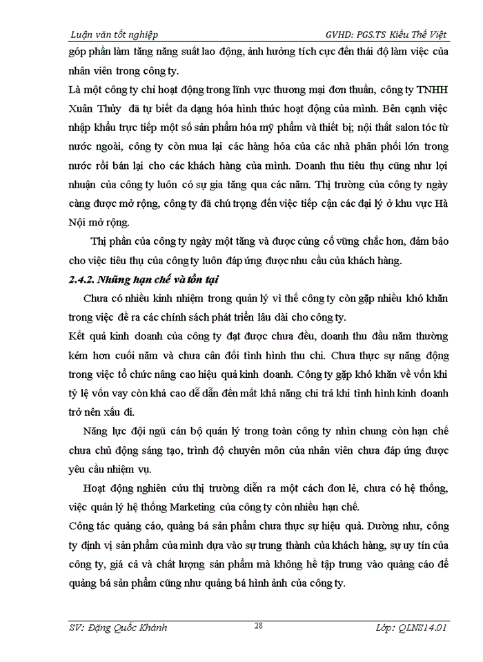 image for page Nâng cao năng lực cạnh tranh của công ty TNHH Xuân Thủy