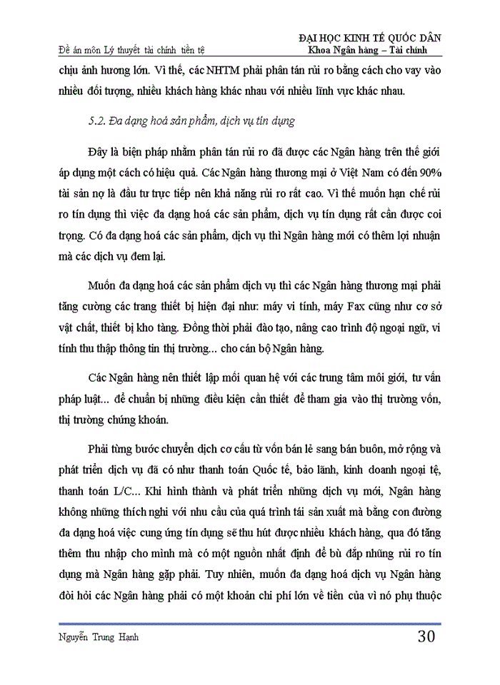 image for page Rủi ro tín dụng và một số biện pháp phòng ngừa rủi ro tín dụng tại Ngân hàng thương mại Việt Nam
