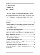 Nguồn vốn của doanh nghiệp phân tích thực trạng huy động và sử dụng vốn đầu tư phát triển của doanh nghiệp nhà nước.