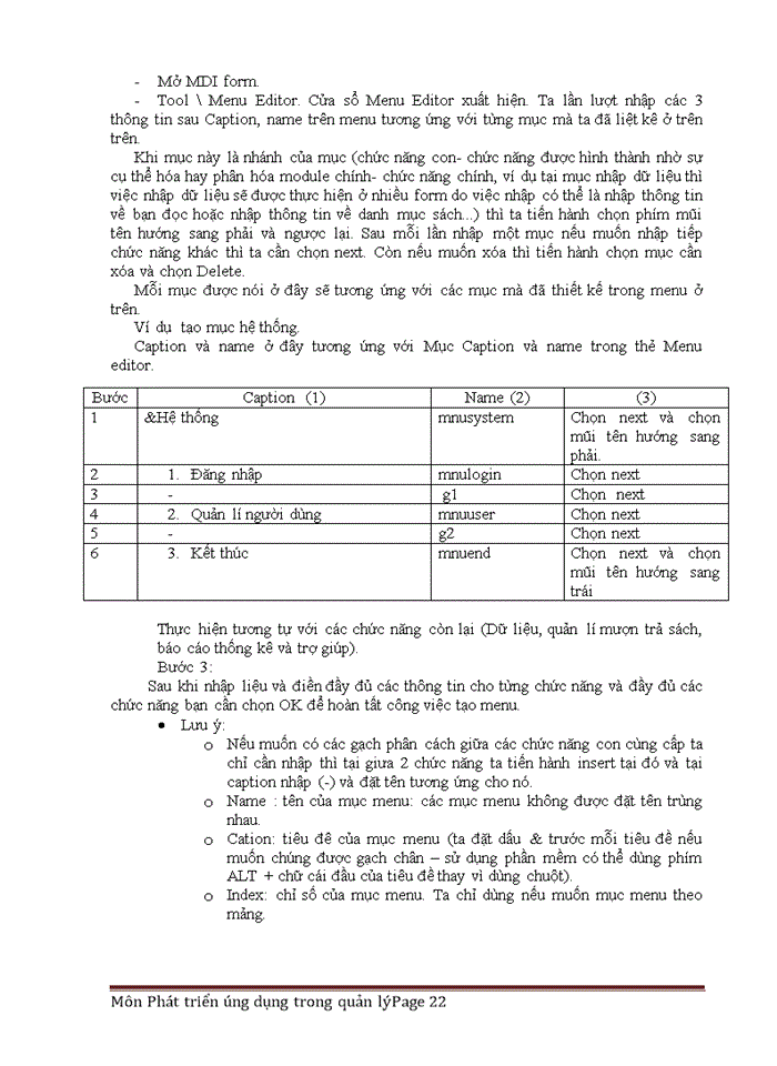 image for page Đề cương môn phát triển ứng dụng trong quản lý