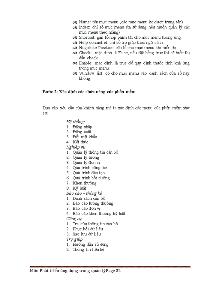 image for page Đề cương môn phát triển ứng dụng trong quản lý