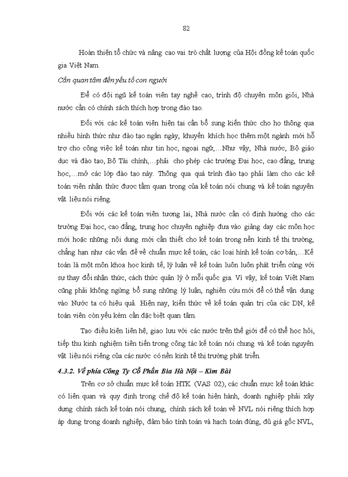 image for page Hoàn thiện kế toán nguyên vật liệu tại Công Ty Cổ Phần Bia Hà Nội – Kim Bài