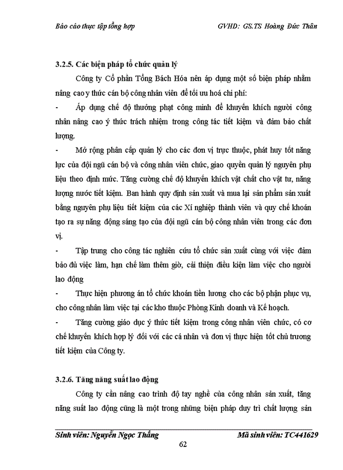 image for page Giảm chi phí kinh doanh của Công ty Cổ phần Tổng Bách Hoá