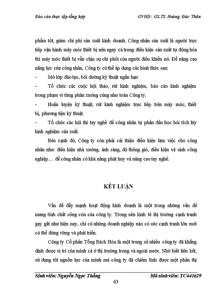 image for page Giảm chi phí kinh doanh của Công ty Cổ phần Tổng Bách Hoá