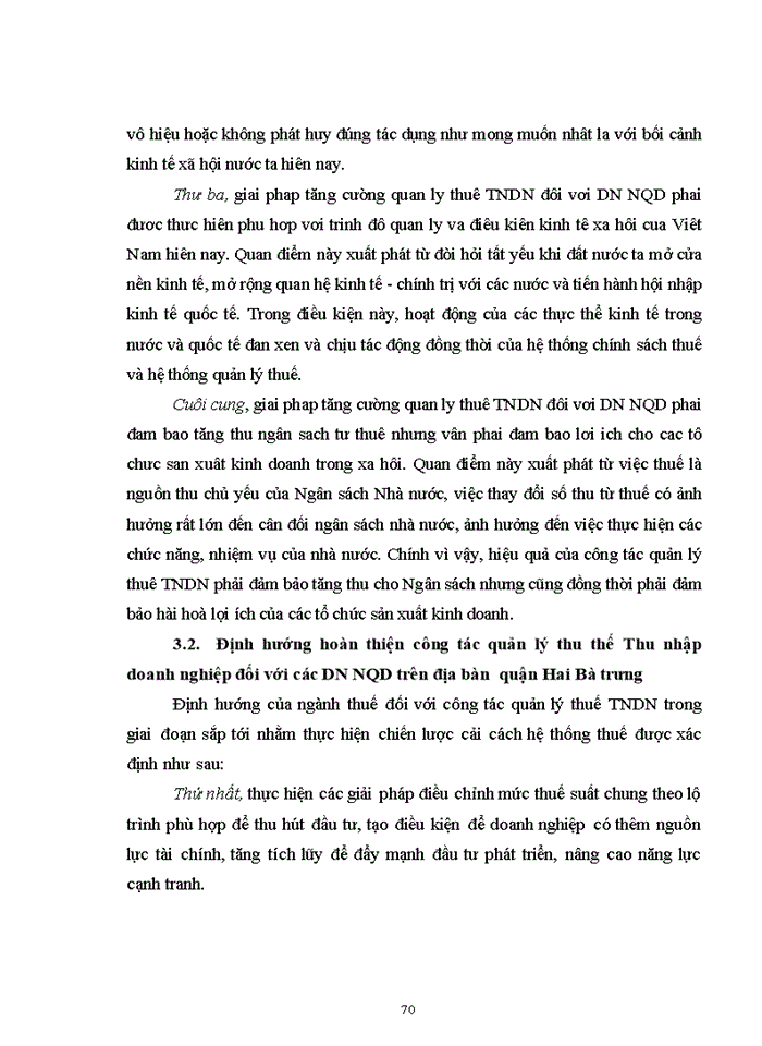 image for page Tăng cường quản lý nhà nước của chi cục thuế quận Hai Bà Trưng đối với thuế thu nhập doanh nghiệp của các doanh nghiệp ngoài quốc doanh