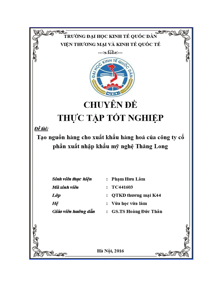 image for page Tạo nguồn hàng cho xuất khẩu hàng hoá của Công ty cổ phần xuất nhập khẩu mỹ nghệ Thăng Long