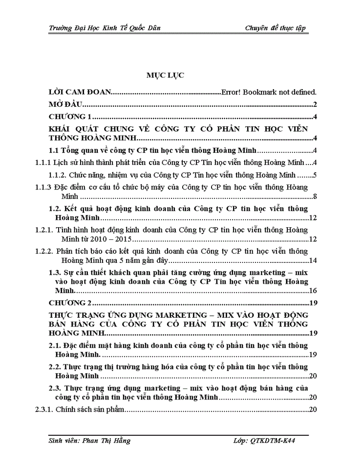 image for page Tăng cường ứng dụng marketing - mix vào hoạt động bán hàng của công ty cổ phần tin học viễn thông Hoàng Minh