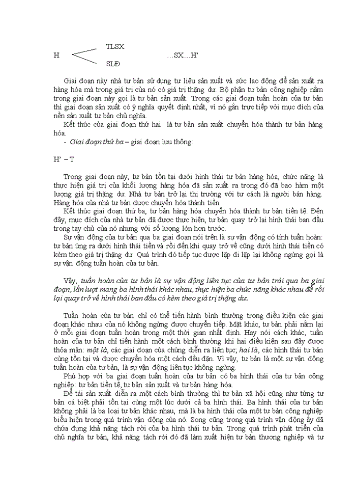 image for page Quá trình tuần hoàn và chu chuyển tư bản