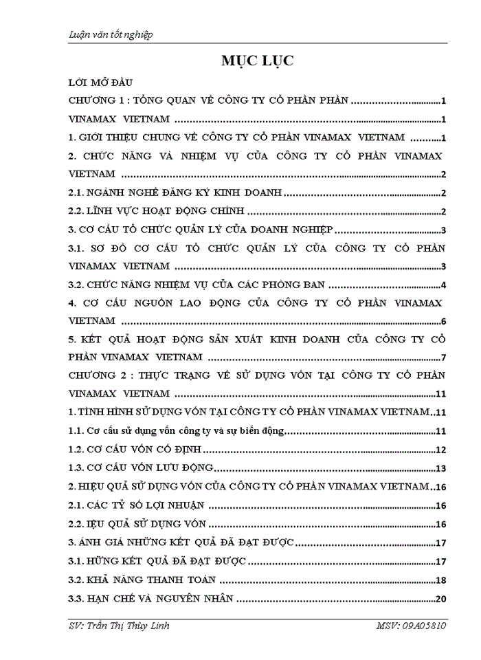 image for page Một số giải pháp nâng cao hiệu quả sử dụng vốn tại công ty cổ phần Vinamax Vietnam
