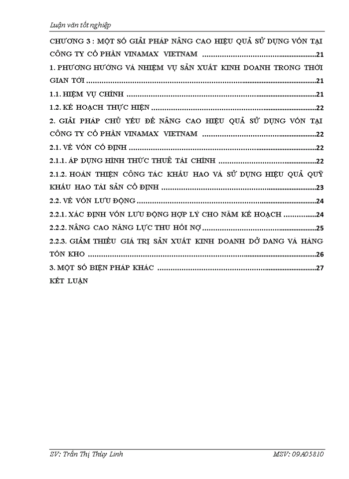 image for page Một số giải pháp nâng cao hiệu quả sử dụng vốn tại công ty cổ phần Vinamax Vietnam