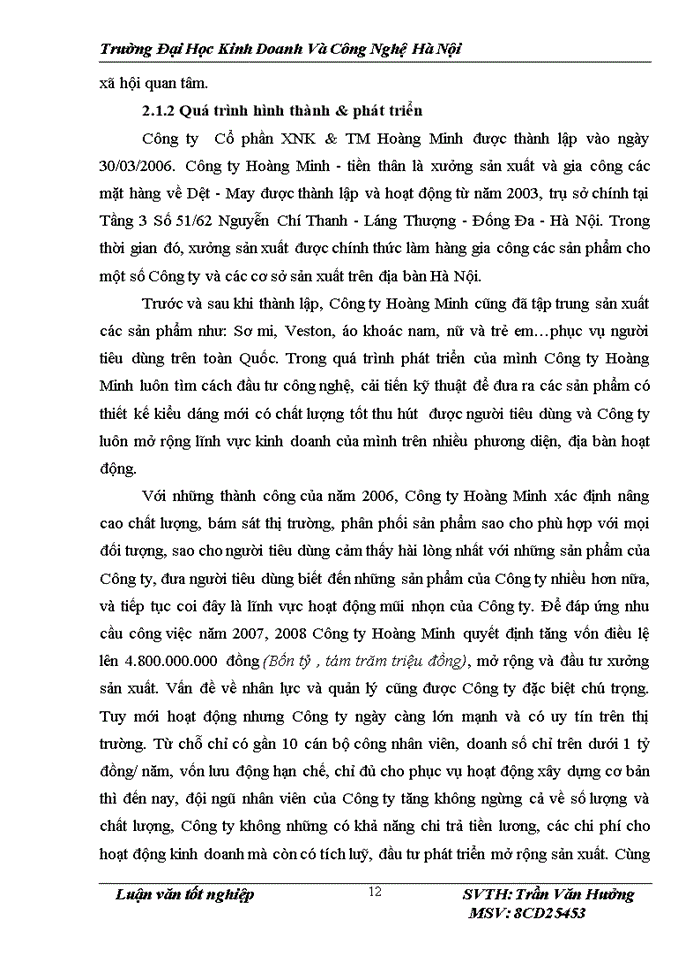 image for page Một số giải pháp nâng cao hiệu quả sử dụng vốn lưu động tại công ty Cổ phần XNK & TM Hoàng Minh.