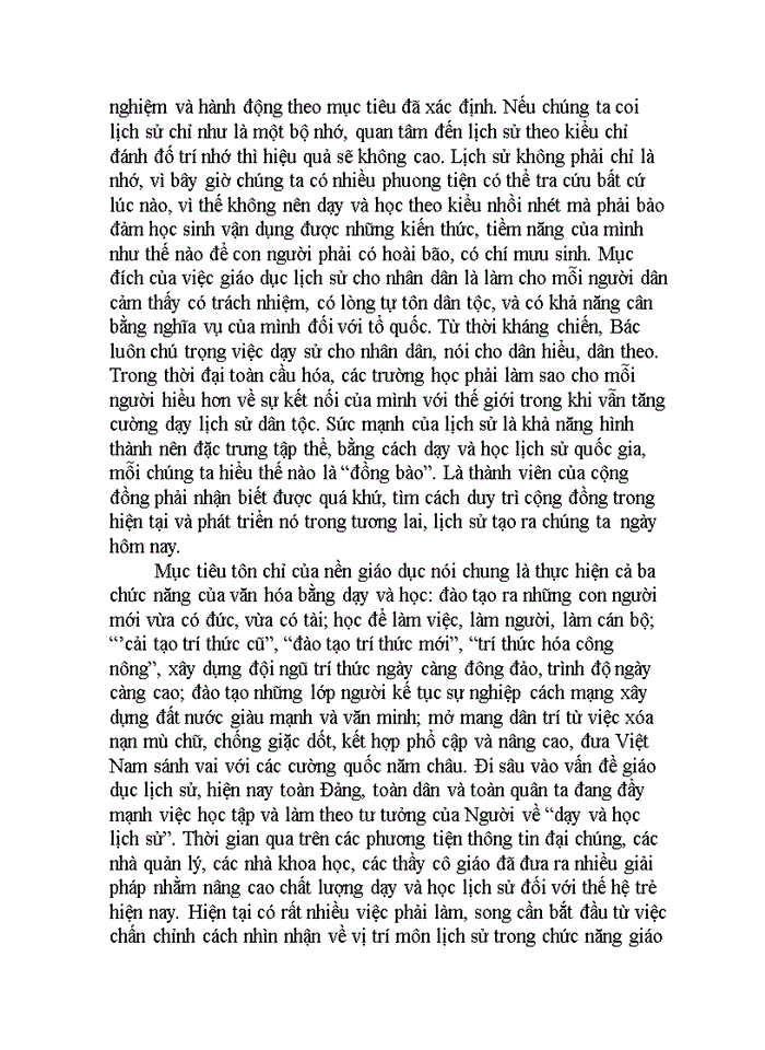 image for page tư tưởng Hồ Chí Minh về việc giáo dục lịch sử cho nhân dân