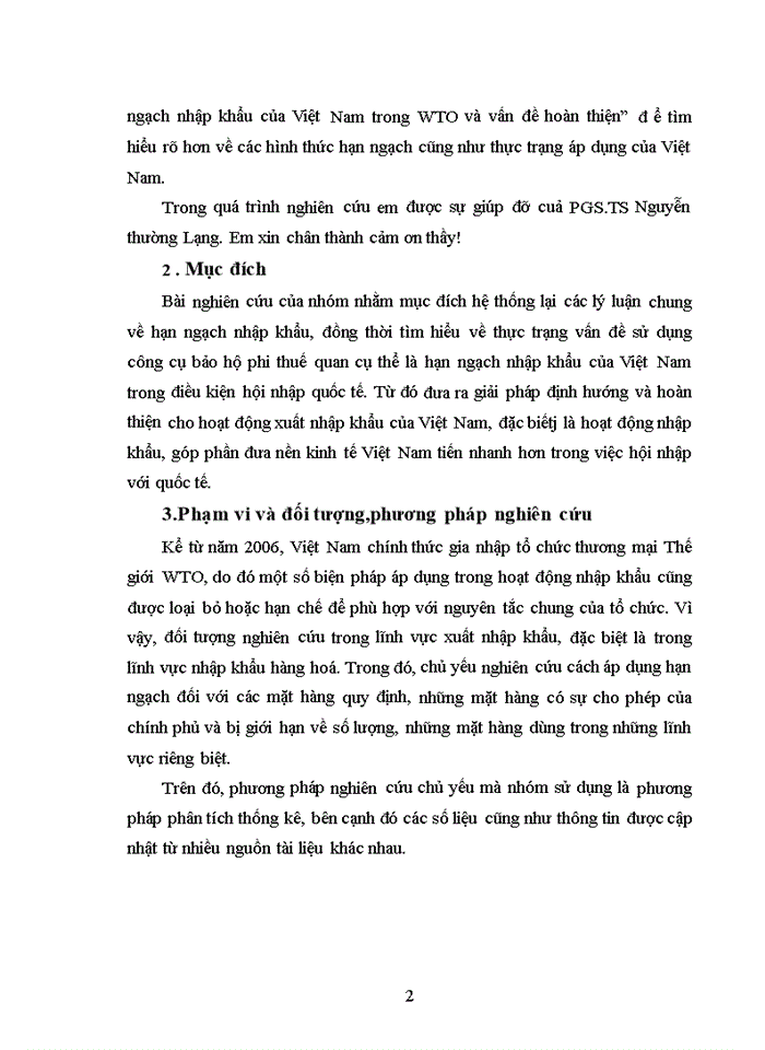 image for page Hạn ngạch nhập khẩu của Việt Nam trong WTO và vấn đề hoàn thiện
