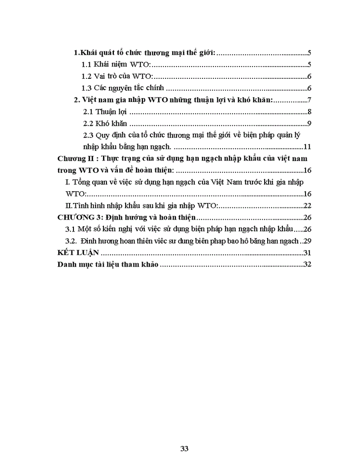 image for page Hạn ngạch nhập khẩu của Việt Nam trong WTO và vấn đề hoàn thiện