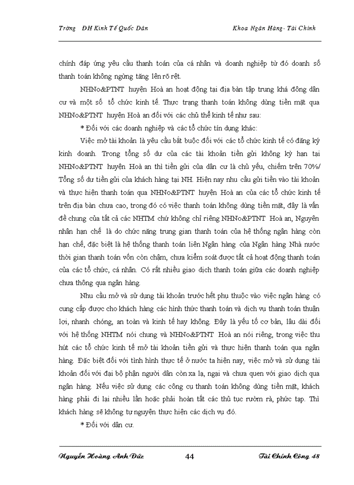 image for page Mở rộng thanh toán không dùng tiền mặt tại NHNo&PTNT Huyện Hoà An