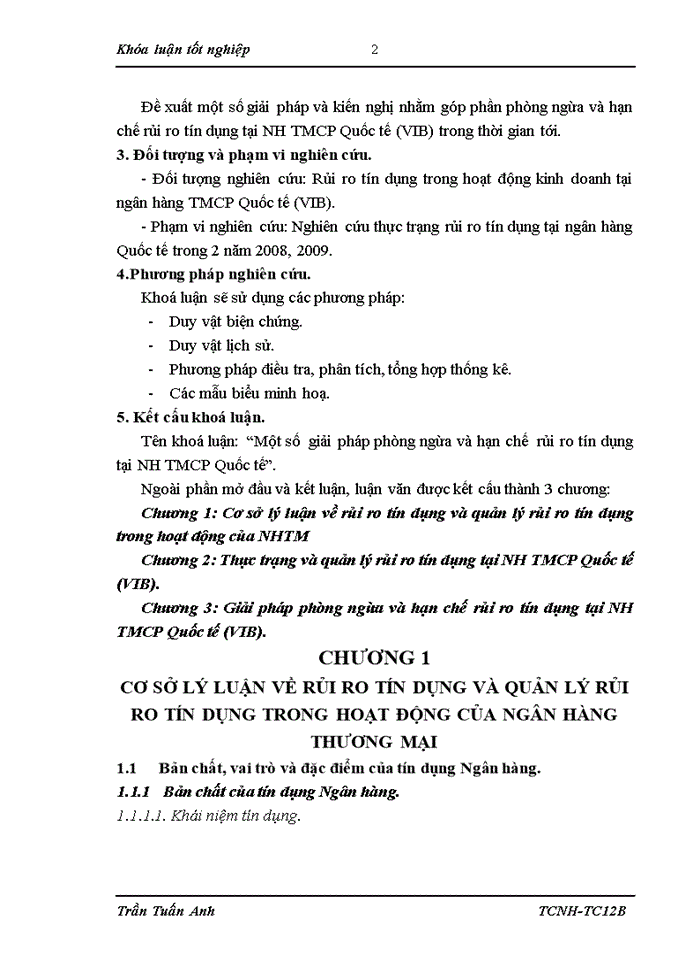 image for page Một số giải pháp phòng ngừa và hạn chế rủi ro tín dụng tại NH TMCP Quốc tế