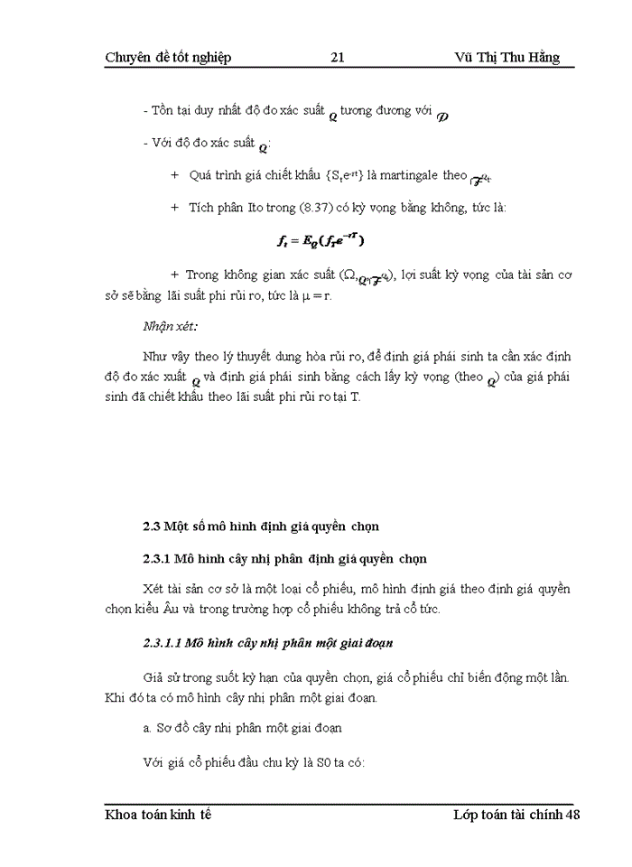 image for page Phát triển nghiệp vụ quyền chọn và một số mô hình định giá quyền chọn ngoại tệ tại Việt Nam