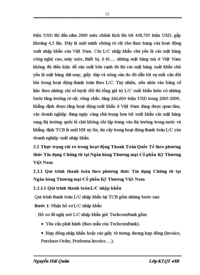 image for page Giải pháp hạn chế rủi ro trong hoạt động Thanh Toán Quốc Tế theo phương thức Tín dụng Chứng từ tại Hội Sở Ngân hàng Thương mại Cổ phần Kỹ Thương Việt Nam