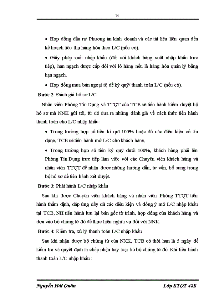 image for page Giải pháp hạn chế rủi ro trong hoạt động Thanh Toán Quốc Tế theo phương thức Tín dụng Chứng từ tại Hội Sở Ngân hàng Thương mại Cổ phần Kỹ Thương Việt Nam