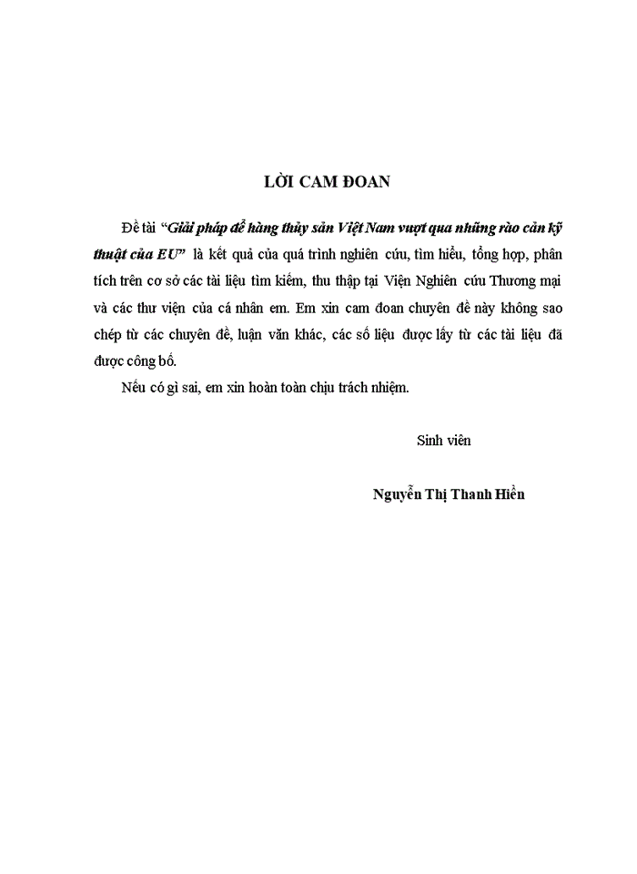 image for page Giải pháp để hàng thủy sản Việt Nam vượt qua những rào cản kỹ thuật của EU