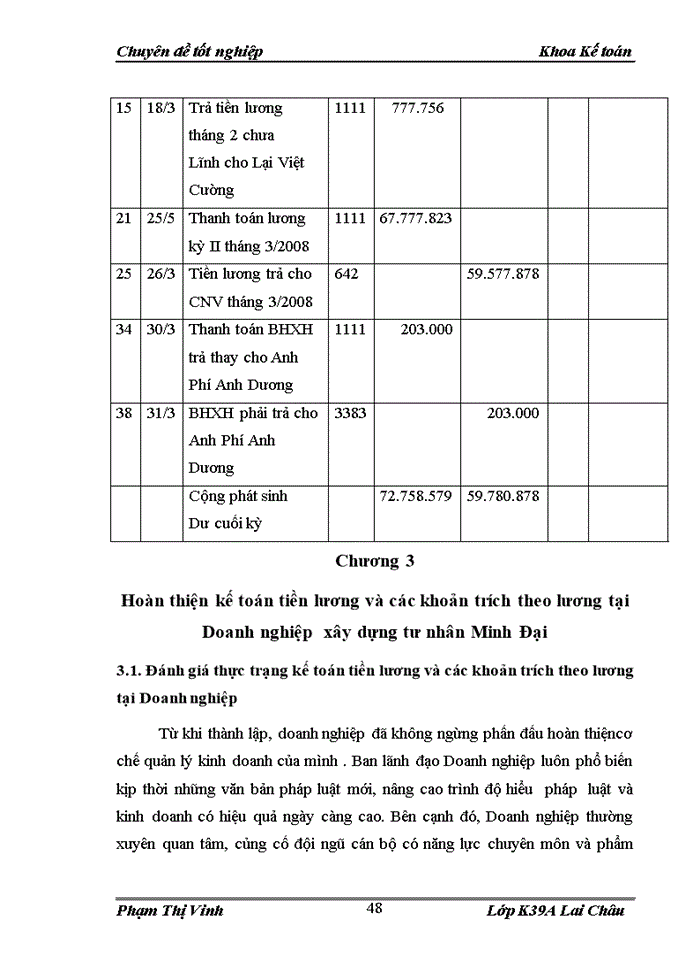 image for page Kế toán tiền lương và các khoản trích theo lương tại Doanh nghiệp xây dựng tư nhân Minh Đại