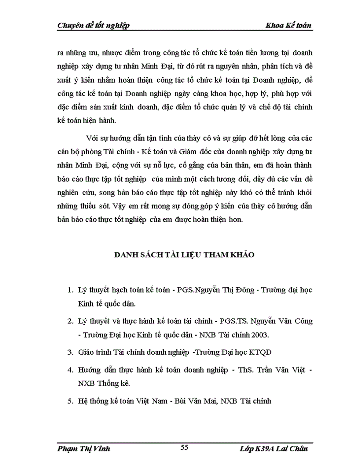 image for page Kế toán tiền lương và các khoản trích theo lương tại Doanh nghiệp xây dựng tư nhân Minh Đại