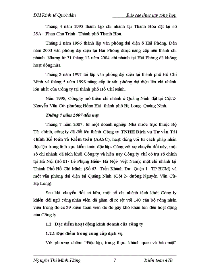 image for page Công tác kiểm toán tại công ty TNHH dịch vụ tư vấn kế toán và kiểm toán AASC